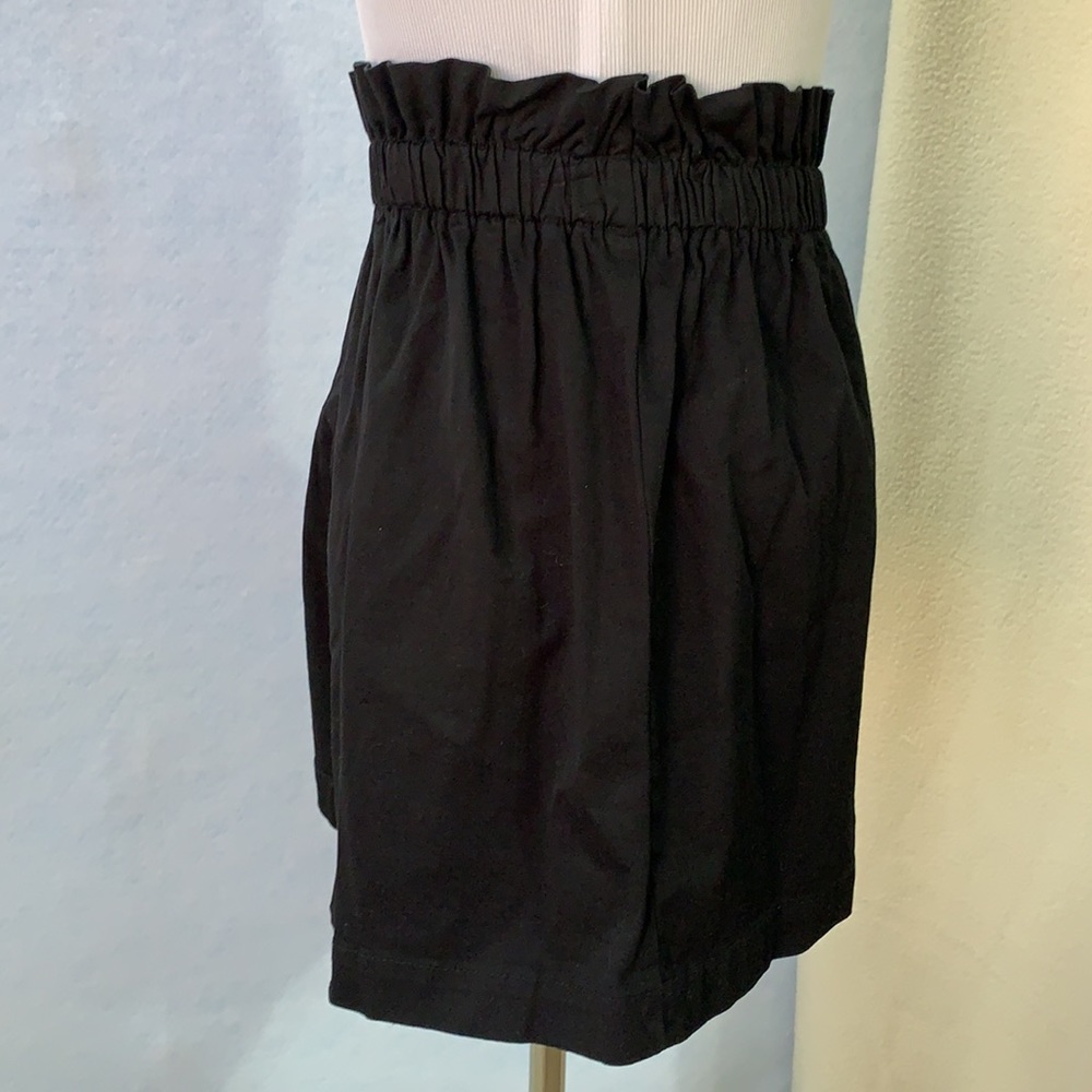 Black High Rise Paper Bag Shorts - Wild Fable - Picture 2 of 8